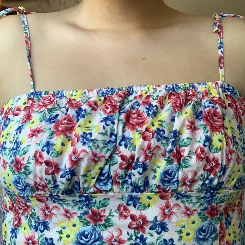 forever 21 floral cropped tank